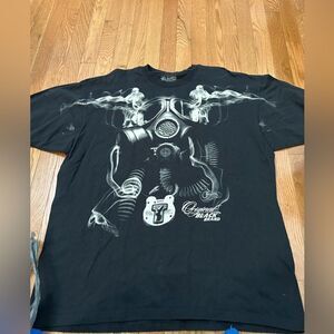 Original Black Brand Gas Mask Smoke Tshirt